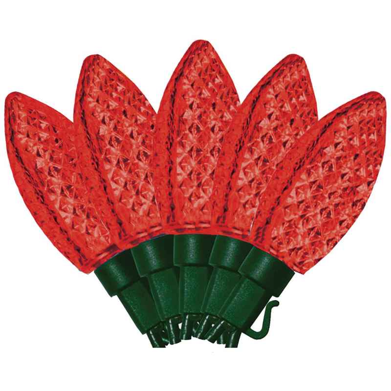 25LFaceted or Opaque C9 LED Light String, 8in Bulb Spacing - Image 3