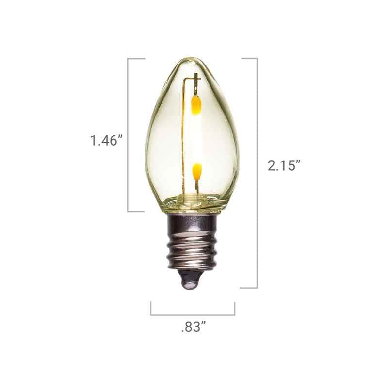 C7 LED Clear Bulb, E12 Base - Image 4