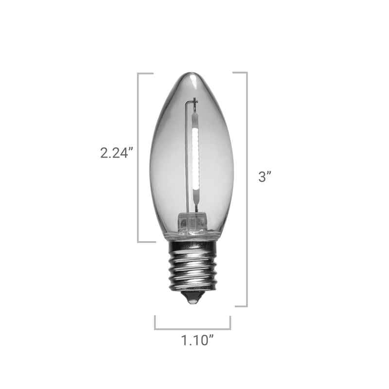C9 LED Clear Bulb, E17 Base - Image 4