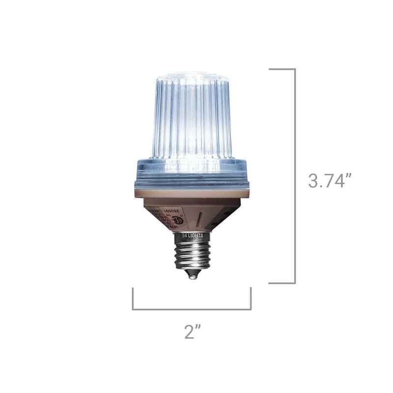 LED Beacon Strobe Faceted Bulb, E17 Base - Image 4