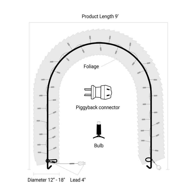 Warm White Pre-lit Christmas Garland - Image 3