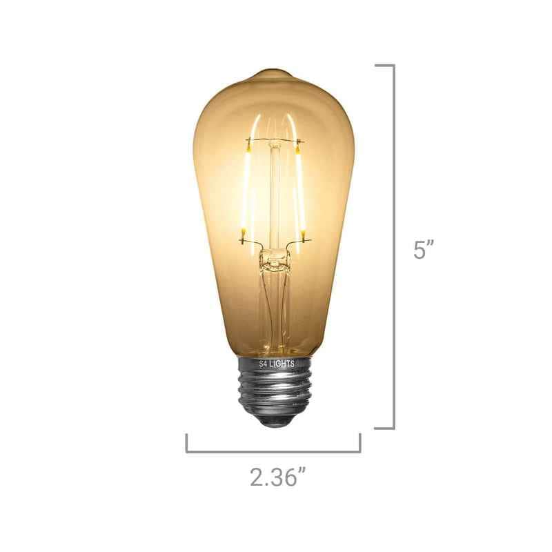 ST58 LED Vintage Cafe Bulb, E26 Base - Image 4