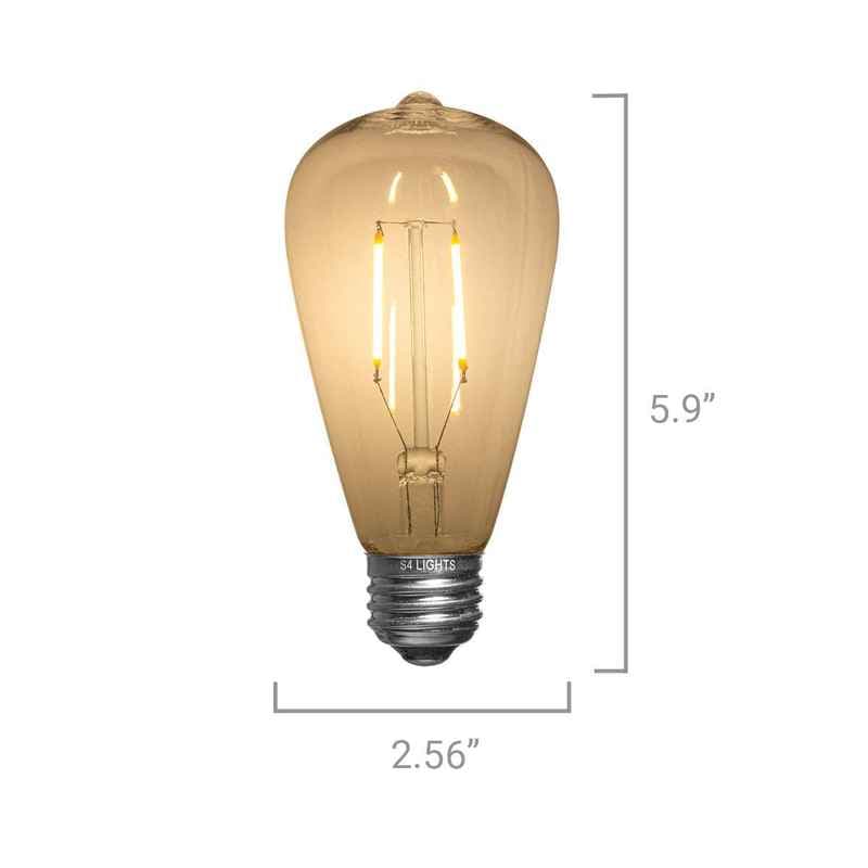 ST64 LED Vintage Cafe Bulb, E26 Base - Image 3